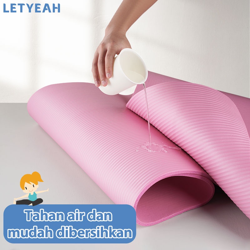 letyeah Matras yoga anti slip 8MM /gym mat /pilates mat alas olahraga bahan NBR