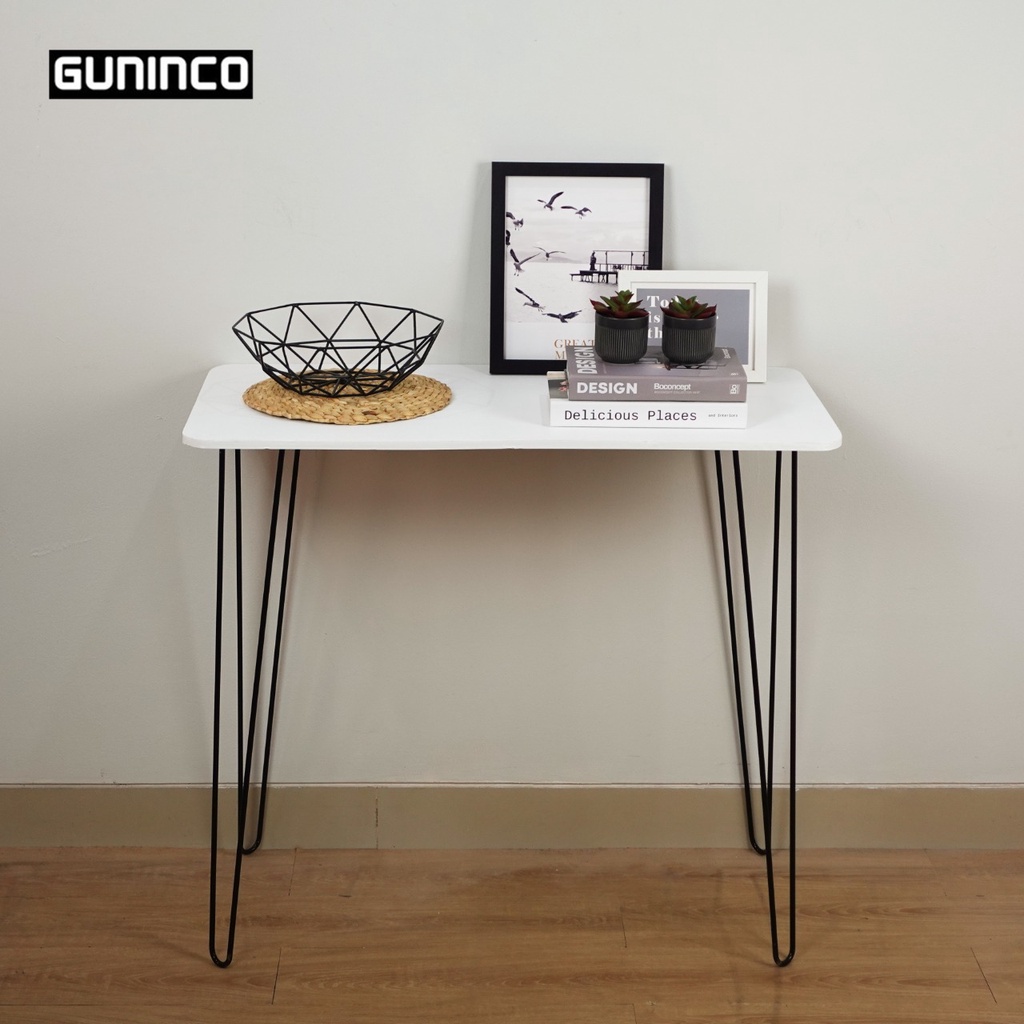 MEJA HAIRPIN 80X40 table meja kantor kayu meja belajar cafe interior 80cm GUNINCO-1