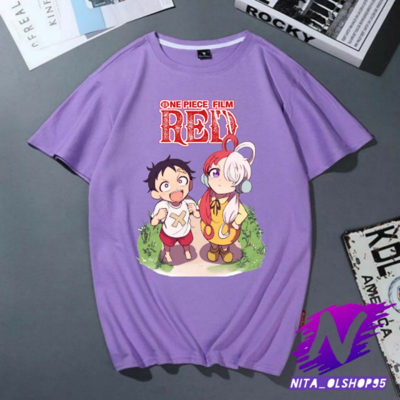 kaos one piece film red baju anak luffy dan uta kaos anak Uta anime