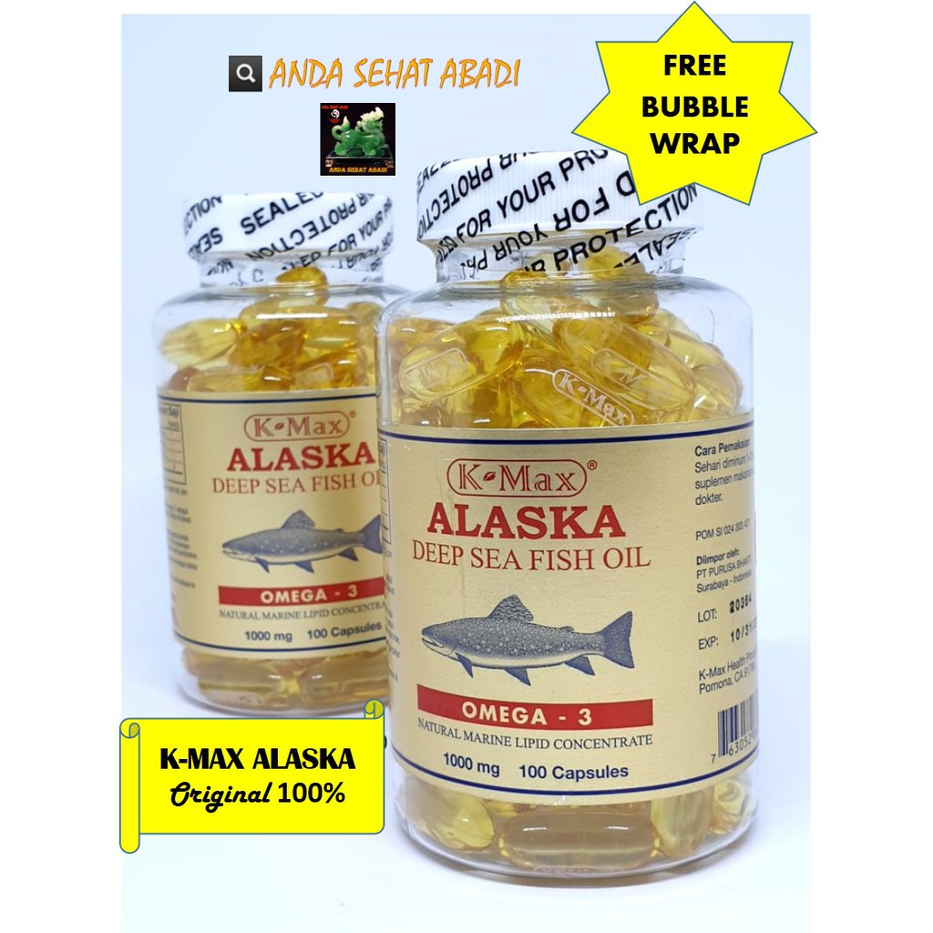 minyak ikan alaska / fish oil / k max alaska / alaska tutup putih