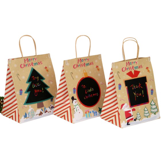 

Paper Bag Coklat Natal Samson motif christmas tema natal / kantong gift bag bingkisan kado
