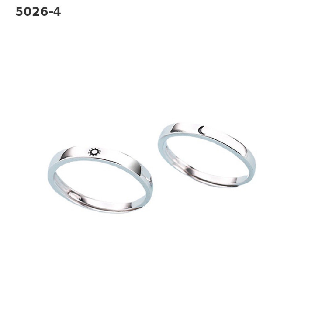 5026-4 Fashion Opening Adjustable Sun Moon Couple Rings For Wedding Anniversary Gift 5026-4