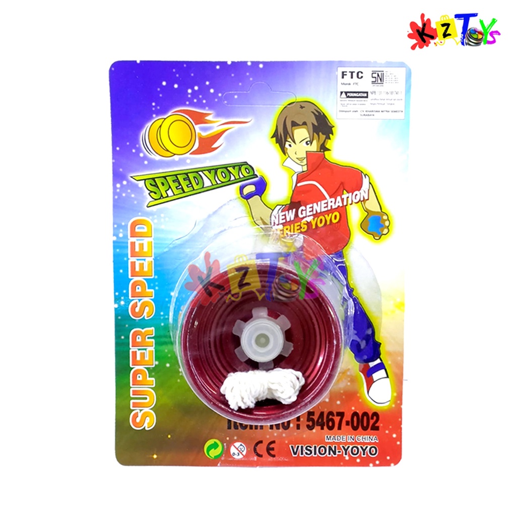 MAINAN YOYO PAPAN 3 BEARING SUPER SPEED VISION KEKINIAN