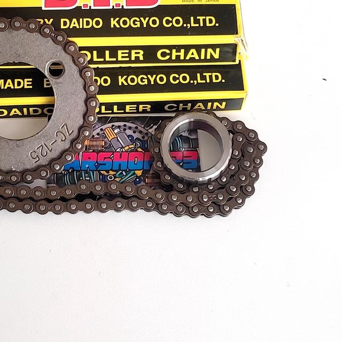 ☞ Rantai kamprat series DID 25H 100 102 104L set gigi timing atas bawah pnp tiger gl megapro ➣