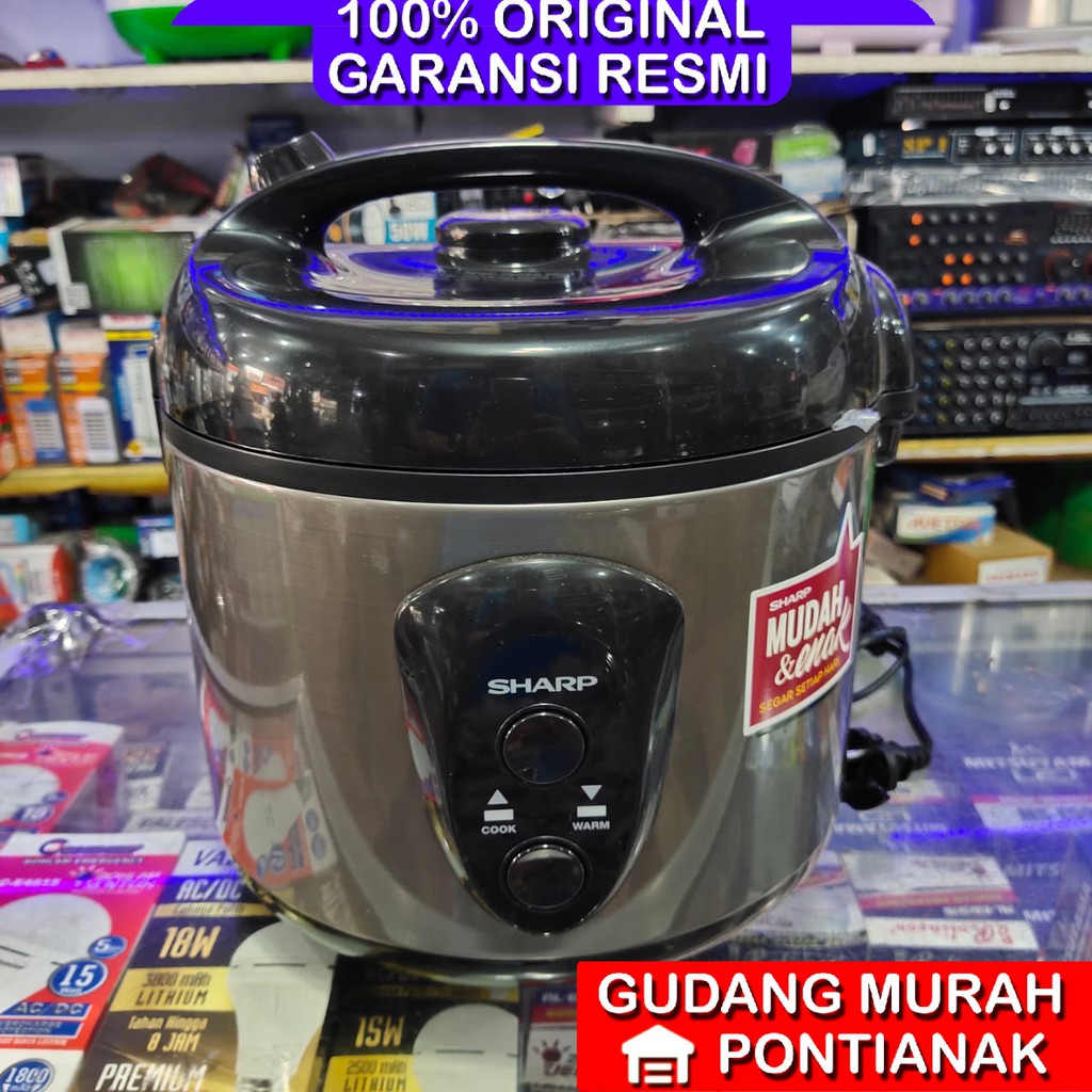 Ricecooker sharp 1,8 Liter 1.8 penanak nasi magicom anti lengket hitam tidak kerak Body warna Merah