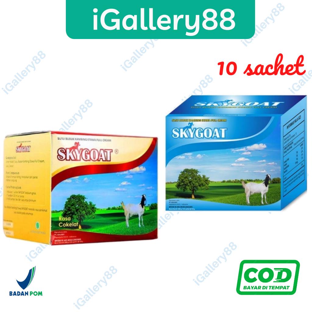 

Bisa COD Susu Kambing Etawa Skygoat Original Vanila Cokelat Full Cream Isi 10 Sachet