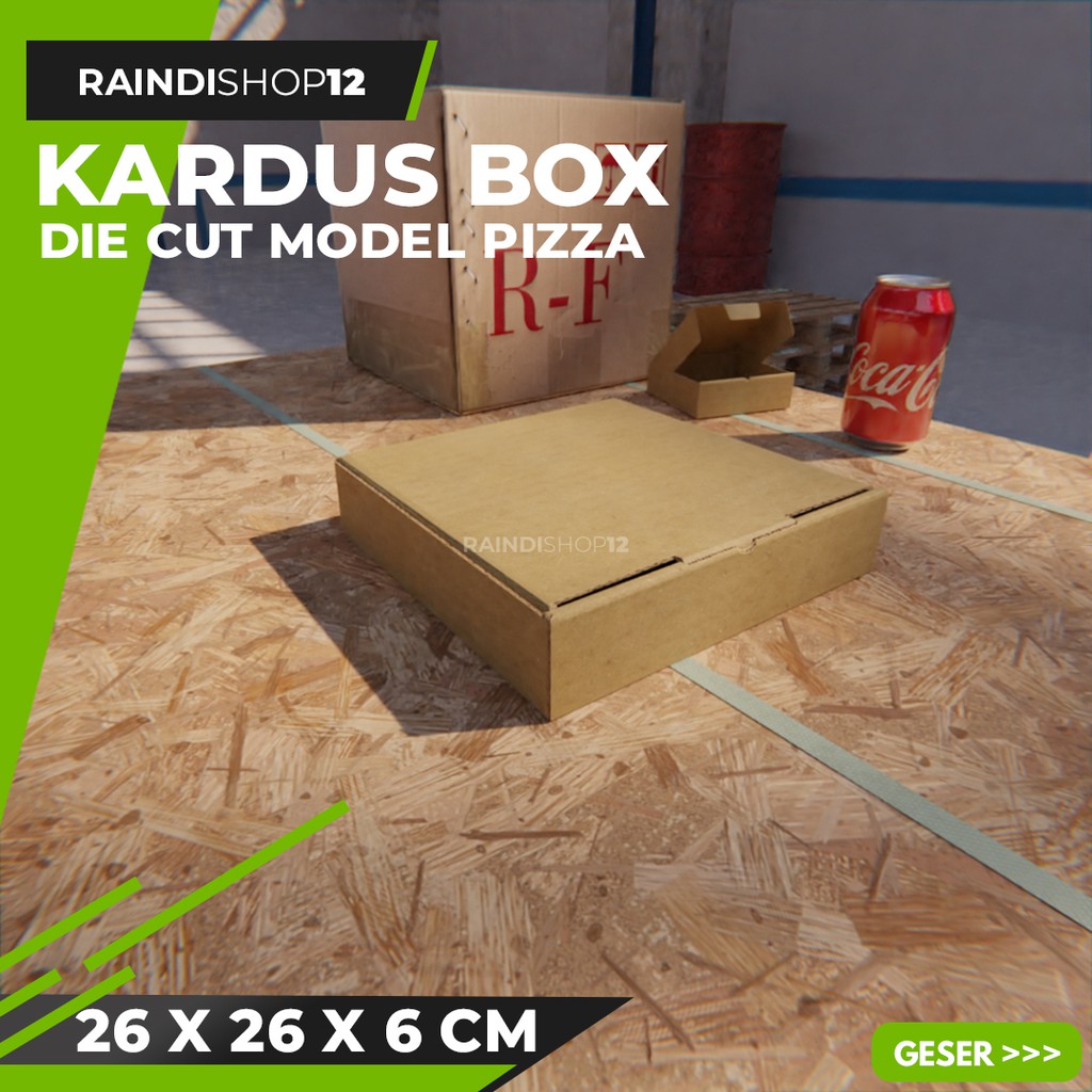 

BOX 26 X 26 X 6 CM KARDUS DIE CUT PIZZA KEMASAN PACKAGING KADO