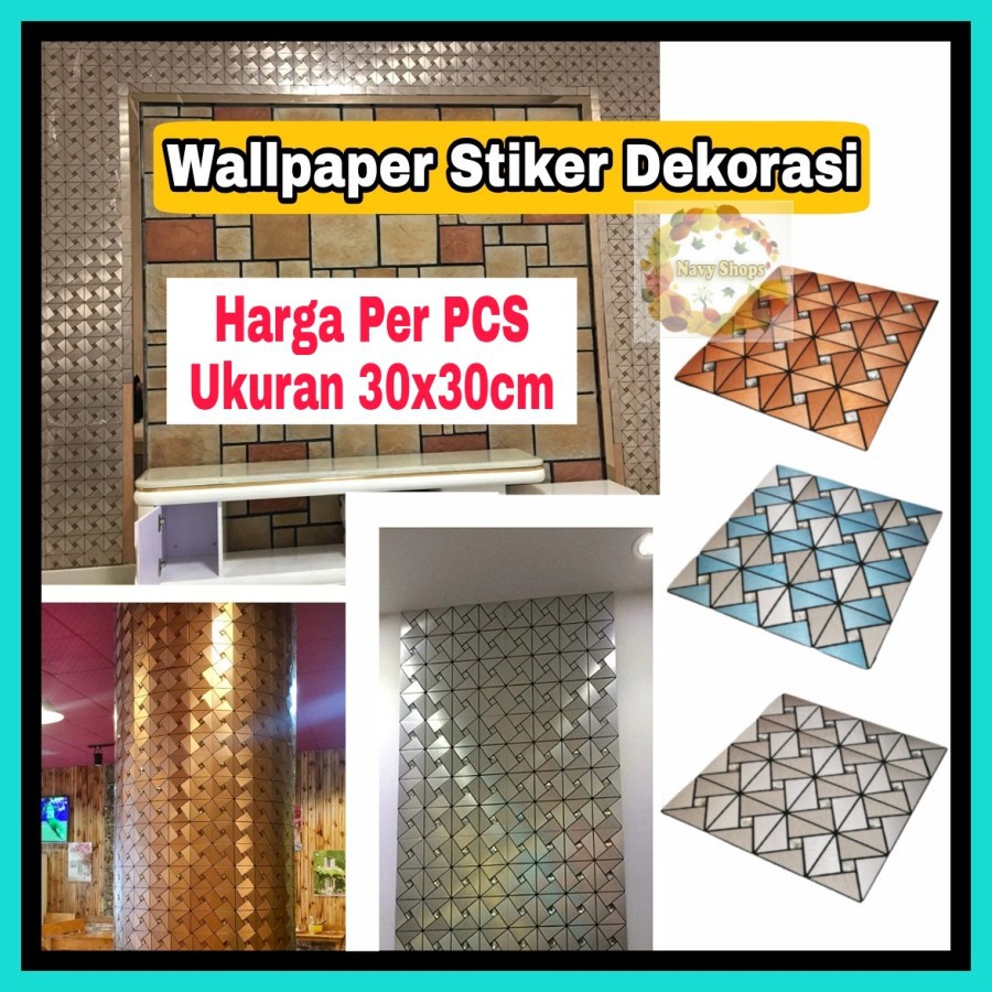NA - Wallpaper Stiker Dinding 3D Wall Panel 30x30cm Motif