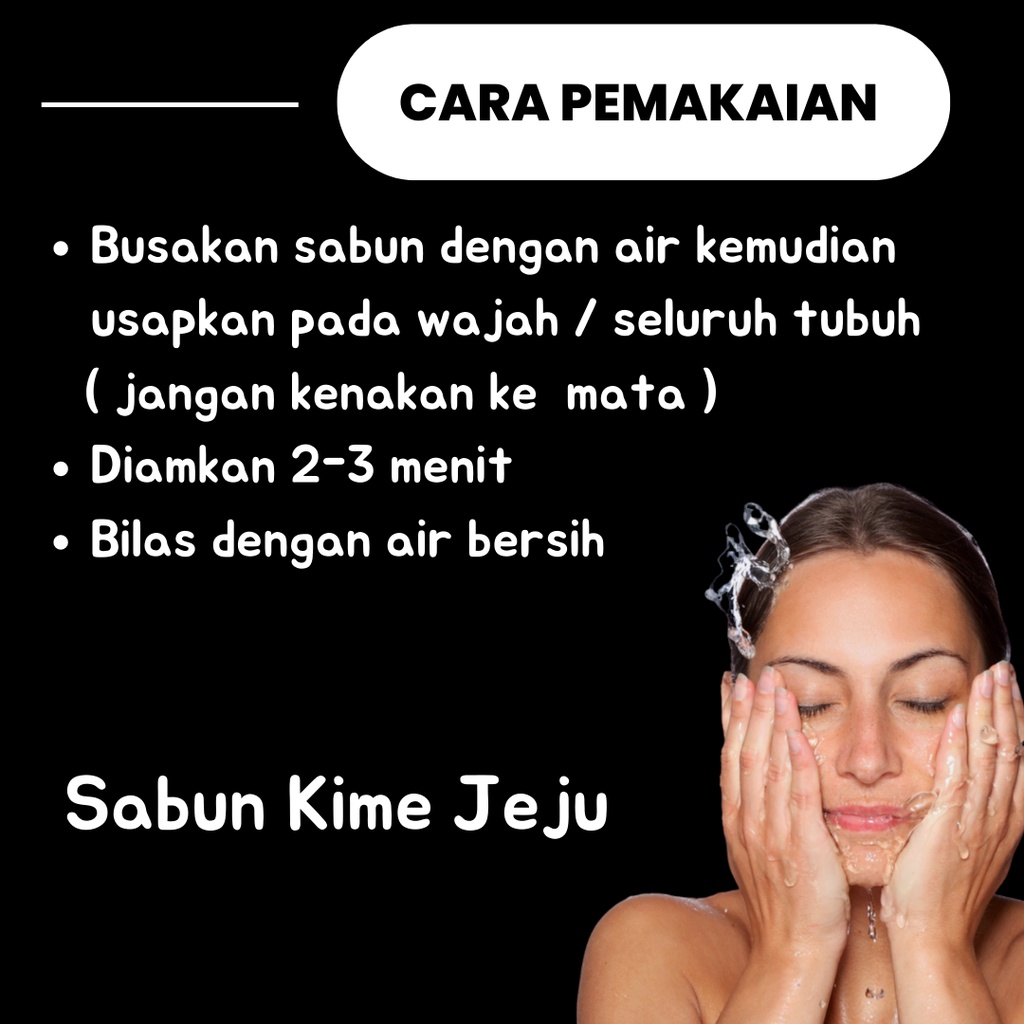 Sabun Kime Jeju Luminizing Brightening Soap Korea Pencerah Kulit Wajah Seluruh Tubuh Pria Dan Wanita Cepat Glowing  1 Pack Bpom original ( 1 pack isi 2 pcs )