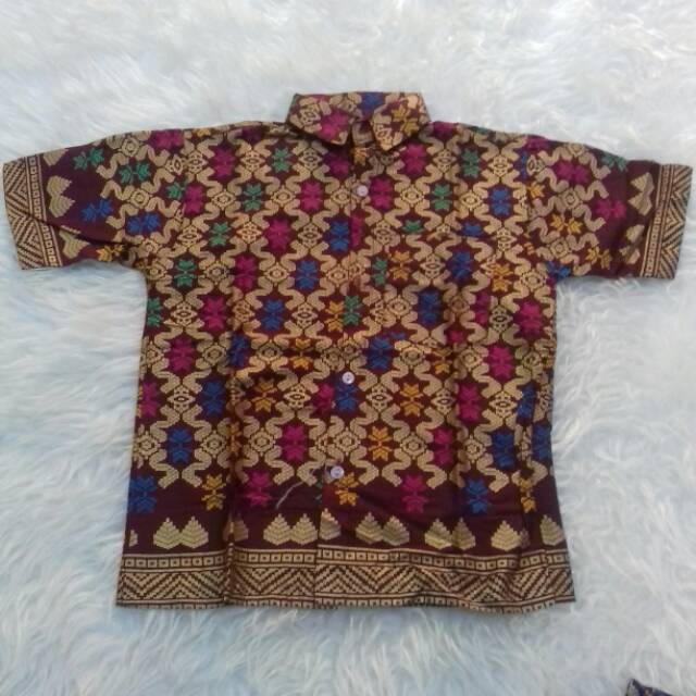 Seragam hem batik anak murah Kemeja batik prada anak