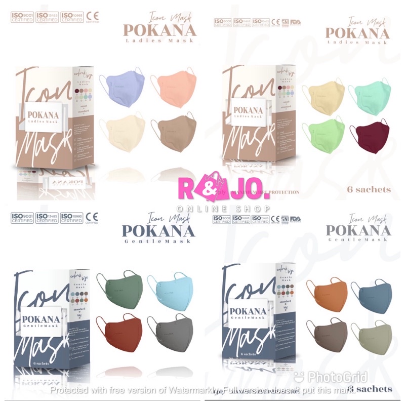 Masker Pokana Icon Mask Ladies Mask 4ply Masker Medis