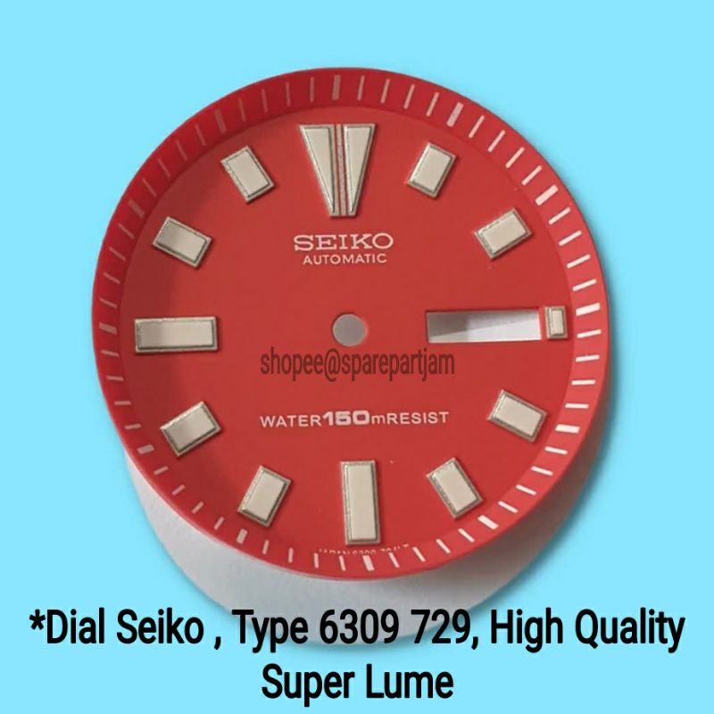 New Dial Red Seiko Diver 6309 7290 High Quality Super Lume