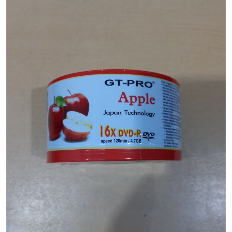 DVD-R GT Pro Apple / DVD Blank GT Pro Apple / DVD Kosong GT Pro Apple