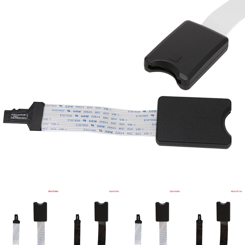 Cre TF Male to Card Female Fleksibel Card Extension Cable Extender Adapter Reader Untuk Ponsel GPS Mobil