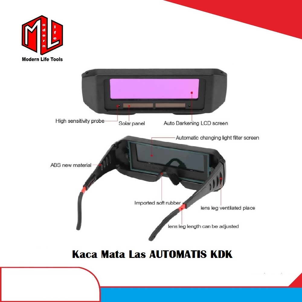 KDK JAPAN Kacamata Las Otomatis - Welding Glass Auto Darkness