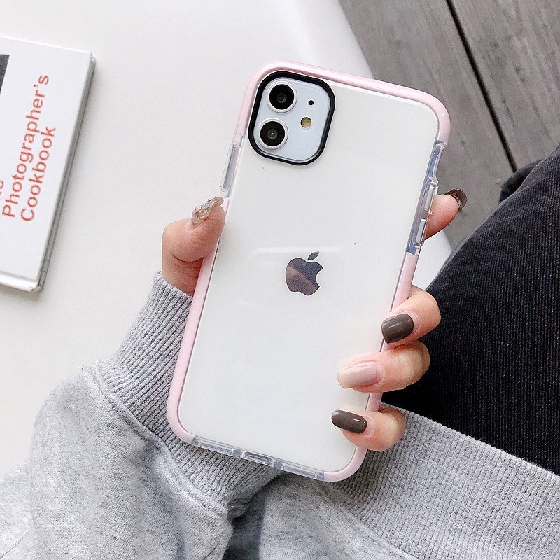 Casing Soft Case Silikon Transparan Warna Polos Untuk Iphone 12 / 12pro / Mini12 / 11 Pro Max / X / Xs Max / 7 / 8 +