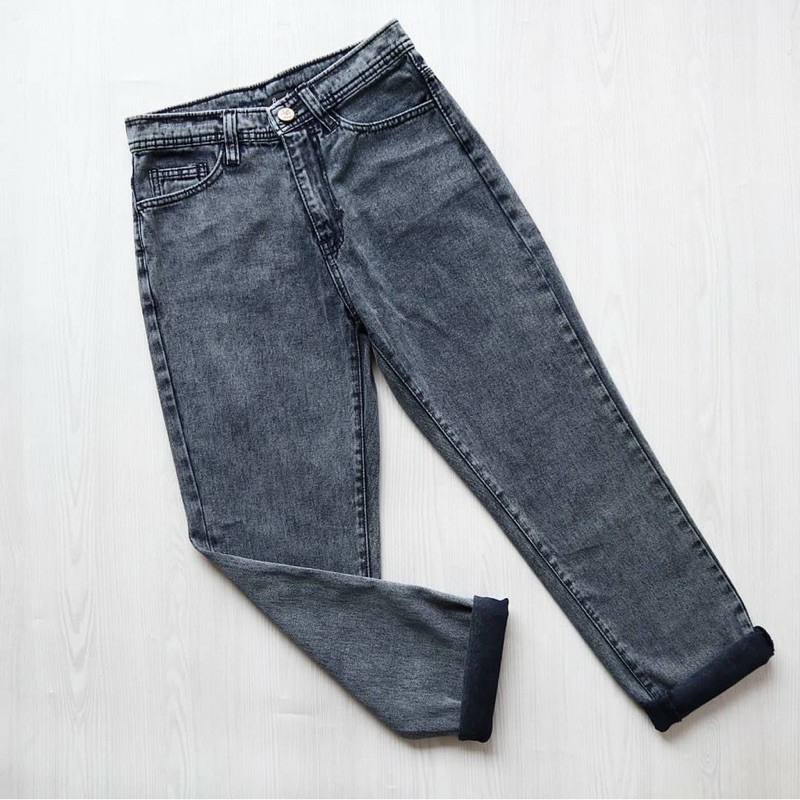 HARGA PROMO!! CELANA BOYFRIEND SNOW BLUE / BLACK ACID CEWEK WANITA CELANA HIGHWAIST SNOW WANITA CEWEK BISA COD BOYFRIEND JEANS WANITA KEKINIAN CELANA JEANS WANITA