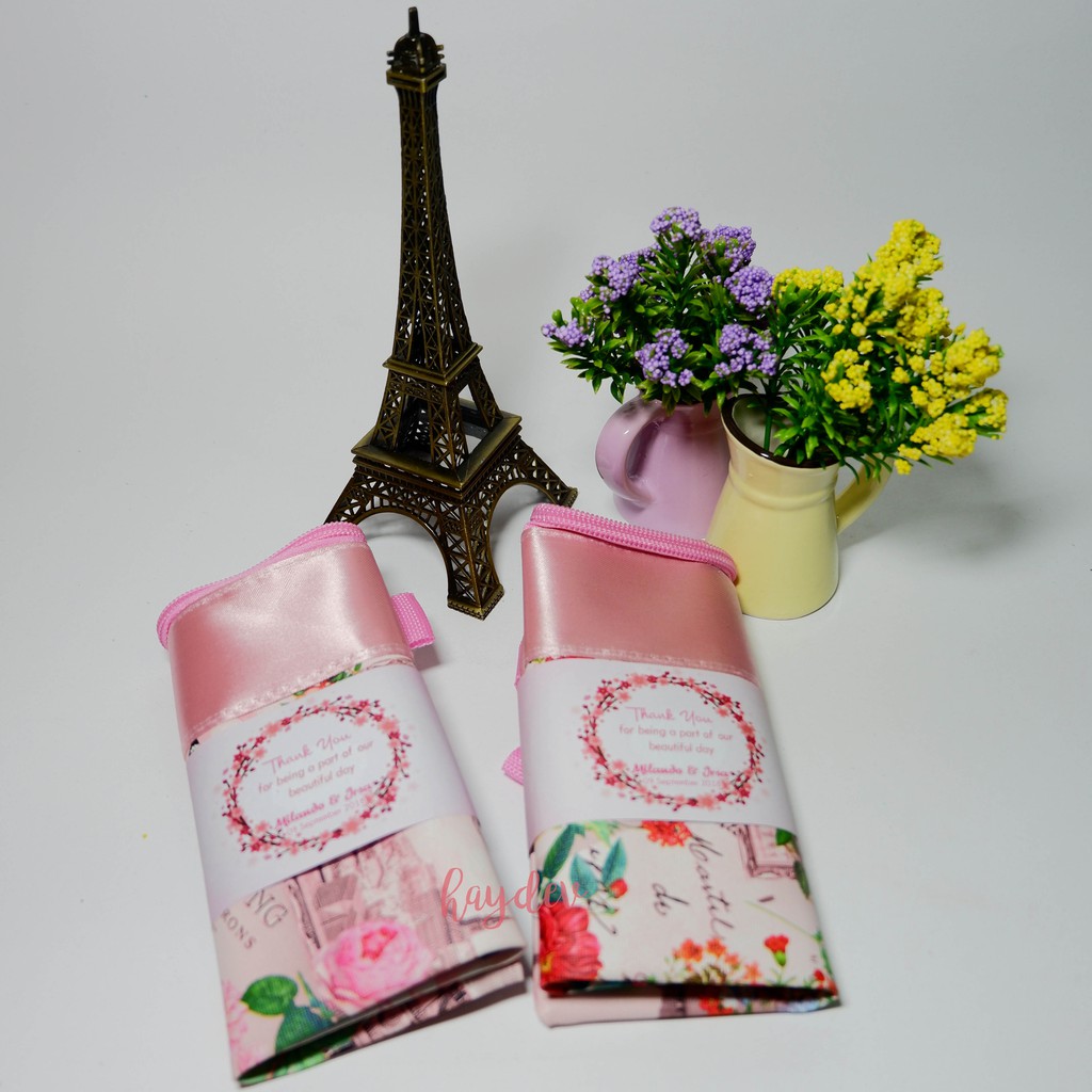 Souvenir Pernikahan Dompet  Kemas Mika/ Makeup Pouch/ Dompet Murah