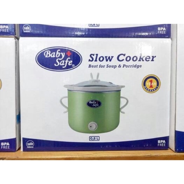 Baby Safe Slow Cooker Tombol On/Off | Alat MPASI | Pembuat Bubur Bayi