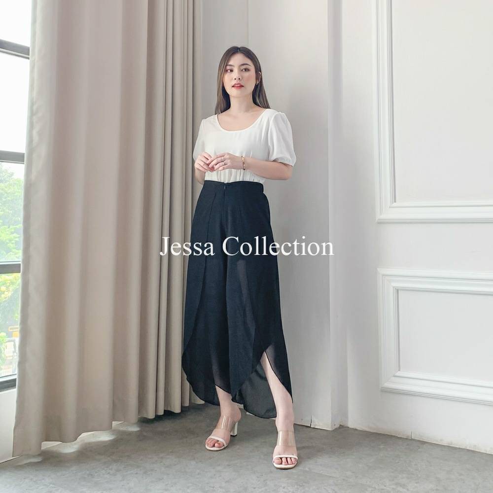 Escarpat Pants M FG Celana Panjang Wanita Bahan Sifon See Through Casual