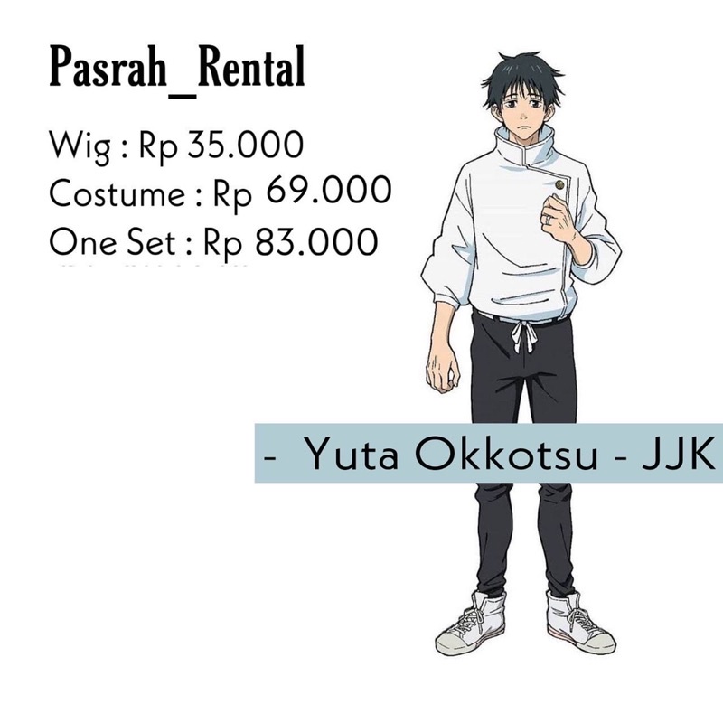 SEWA RENTAL KOSTUM / COSPLAY YUTA OKKOTSU JUJUTSU KAISEN JJK