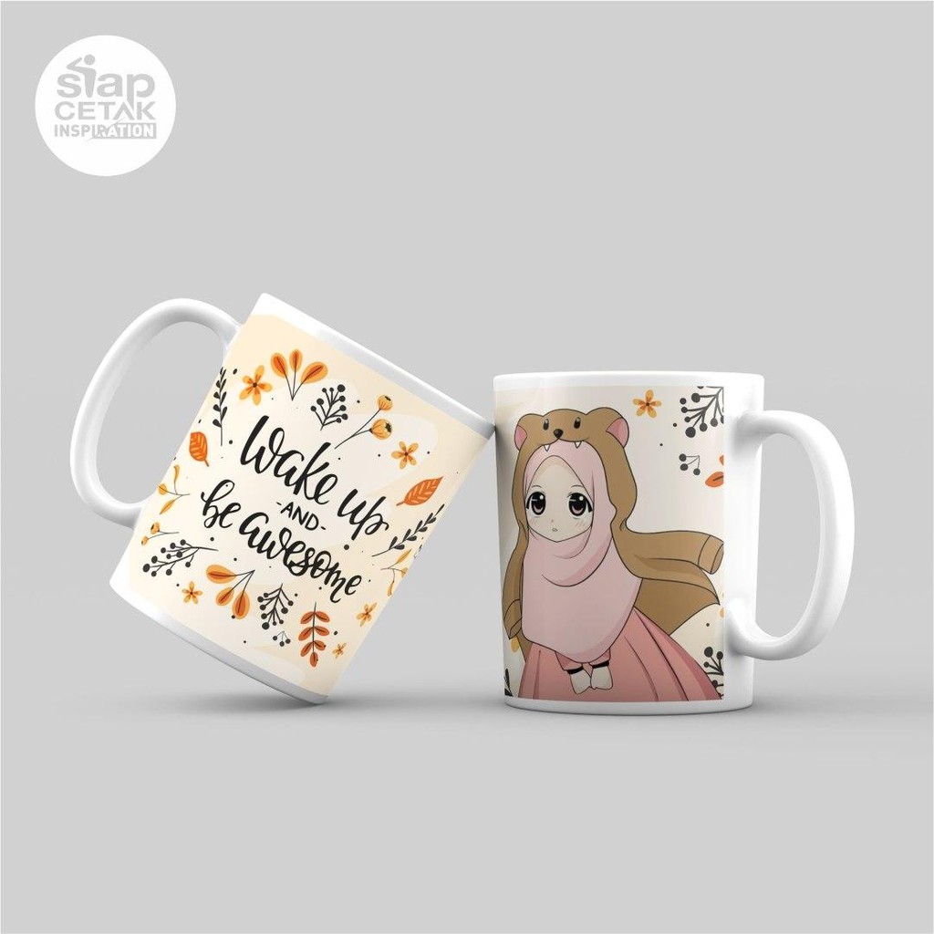 Mug Digital Hijab Kartun Karakter