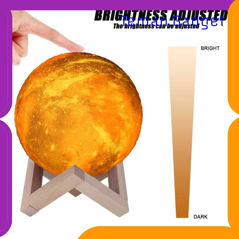 TG-DG170 Coquimbo Lampu Tidur Bulan 3D Moon Night Light Rechargeable 16 Color - 606816