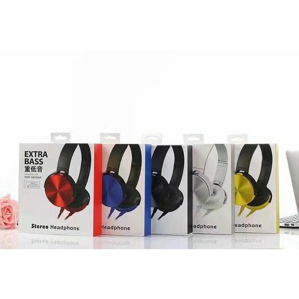 HEADPHONE HEADSET BANDO XB-450 SUPER EXTRA BASS - HANDSFREE -XB450 JACK AUDIO 3.5MM