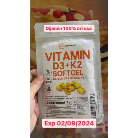 Vitamin.D3.5000iu+K2.microingredients