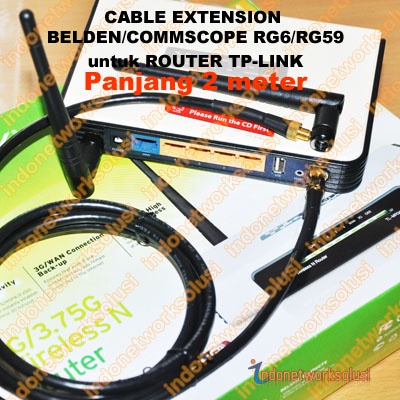 TP-LINK ROUTER CABLE EXTENSION KABEL EKSTENSION BELDEN/COMMSCOPE (2M)