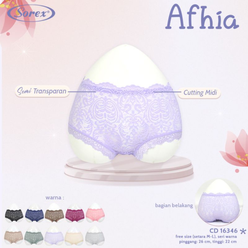 CD wanita sorex semi transparant M-L harga promo