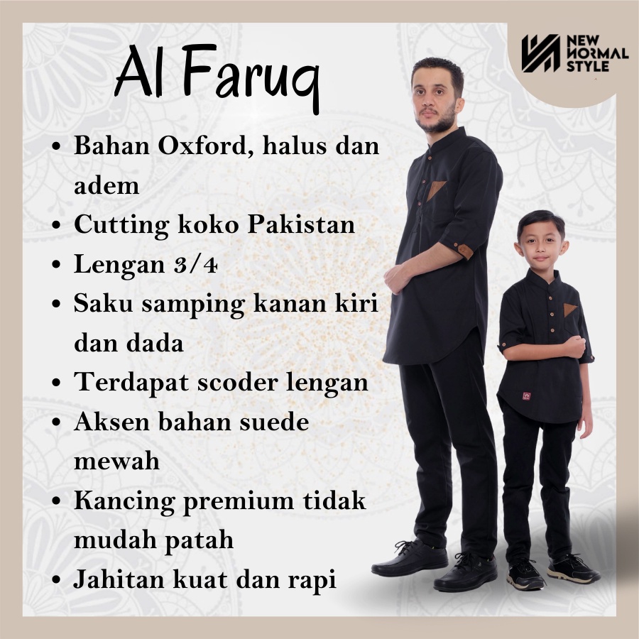 Al Faruq Kids Series Baju Kemeja Pakaian Koko Kokoh Muslim Kurta Anak Laki Laki 8 10 12 13 Tahun Lengan Pendek