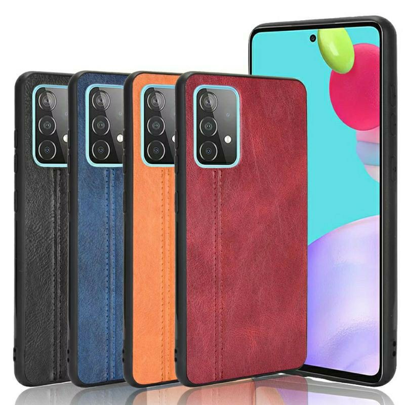 Original Case Samsung Galaxy A72 5G Samsung A72 5G 2021 Casing cover Car Line PU Leather Material.