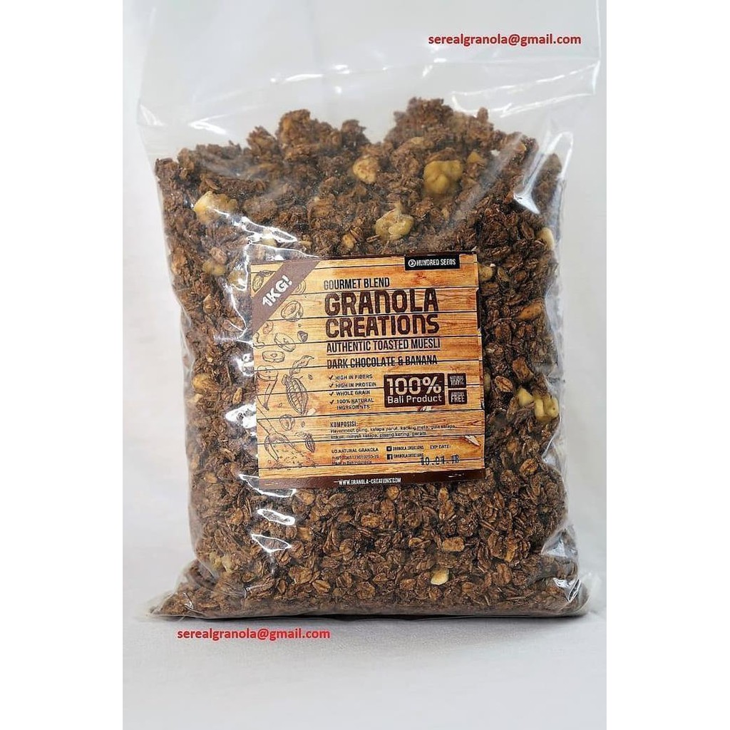 

THE BEST Granola Creations Chocolate Banana Coklat Pisang 1 kg MURAH