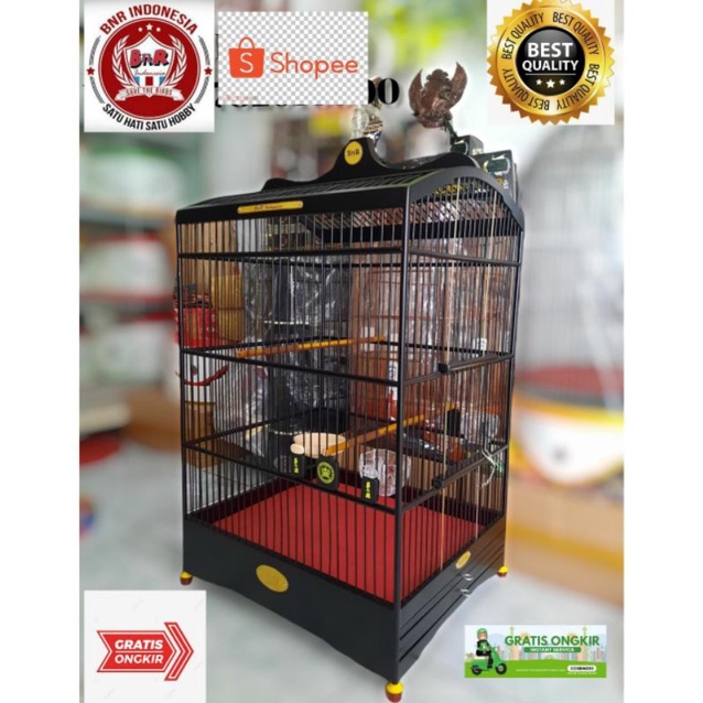 SANGKAR BNR KOTAK BLACK DOFF UKURAN NO 2//AKSESORIS.