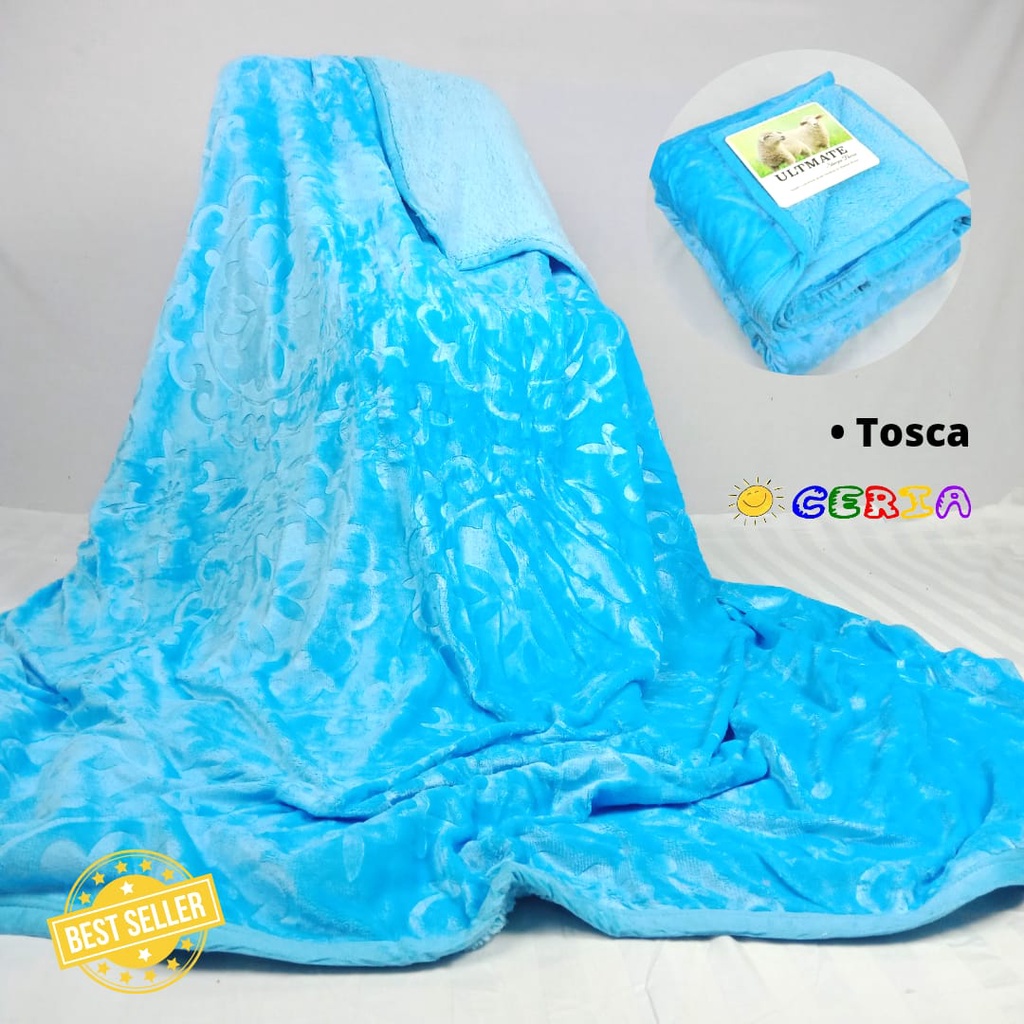 Selimut Bulu Domba Tebal Halus Lembut Dewasa Uk.180x200 Varian Warna