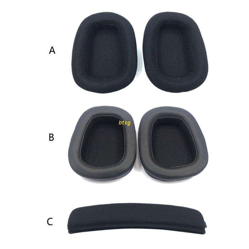 Btsg Busa Headphone Bahan Katun Mesh Breathable Untuk Logitech G633 G933