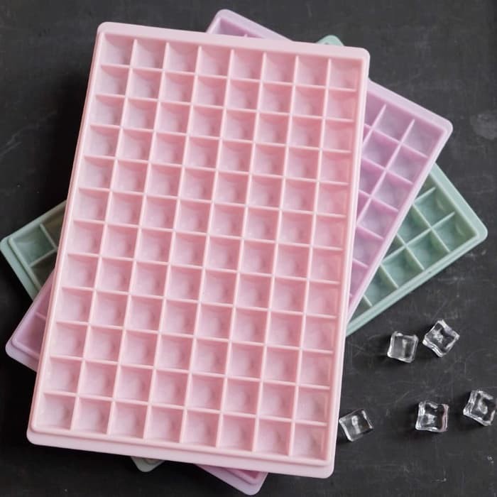 Terbaru tempat Cetakan Es Batu Kubus Kotak Diamon Jelly Agar Ice Cube Tray 96 Grid