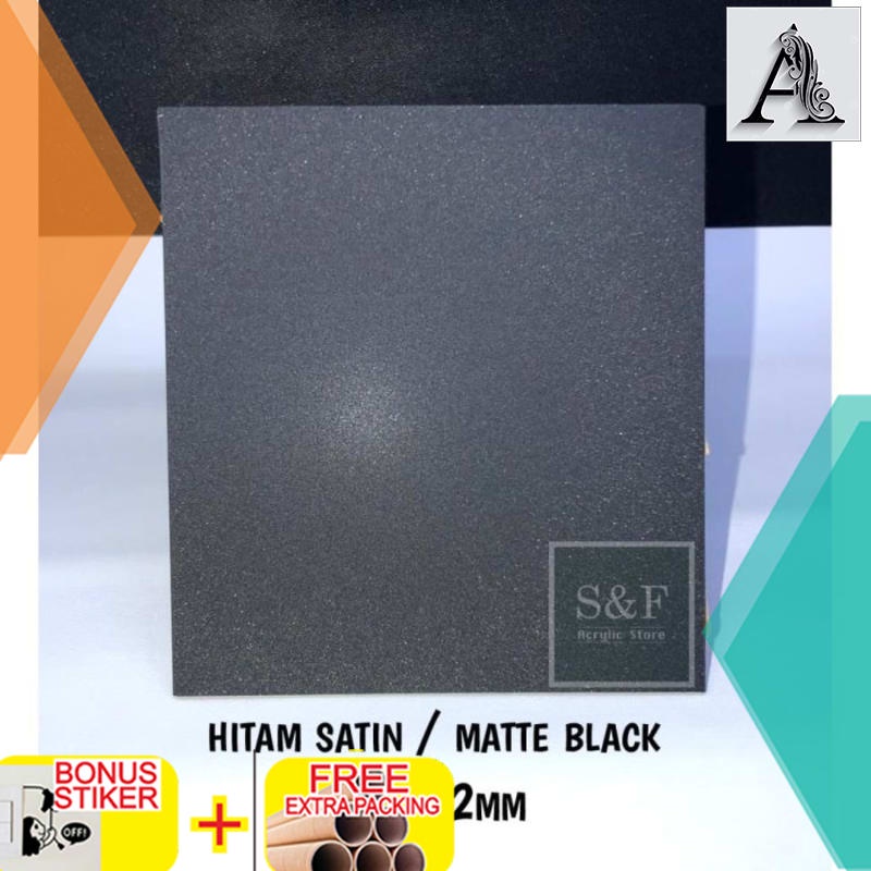 Grosir ACRYLIC LEMBARAN / ACRYLIC HITAM SOLID MOTIF PASIR / AKRILIK LEMBARAN