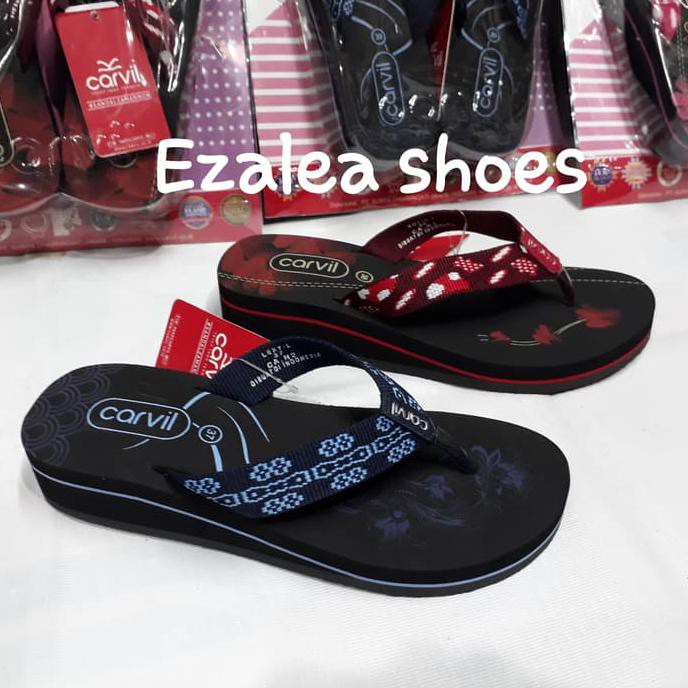 Ready# Sandal Carvil Spons Tinggi Wanita