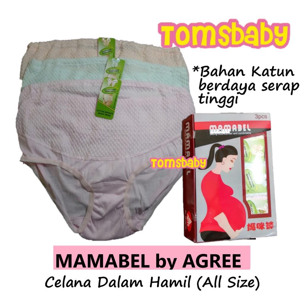 [1pcs=12rb, 3pcs lebih hemat] MAMABEL by AGREE Celana Dalam Hamil FULL Sampai Perut (Dus Cokelat)