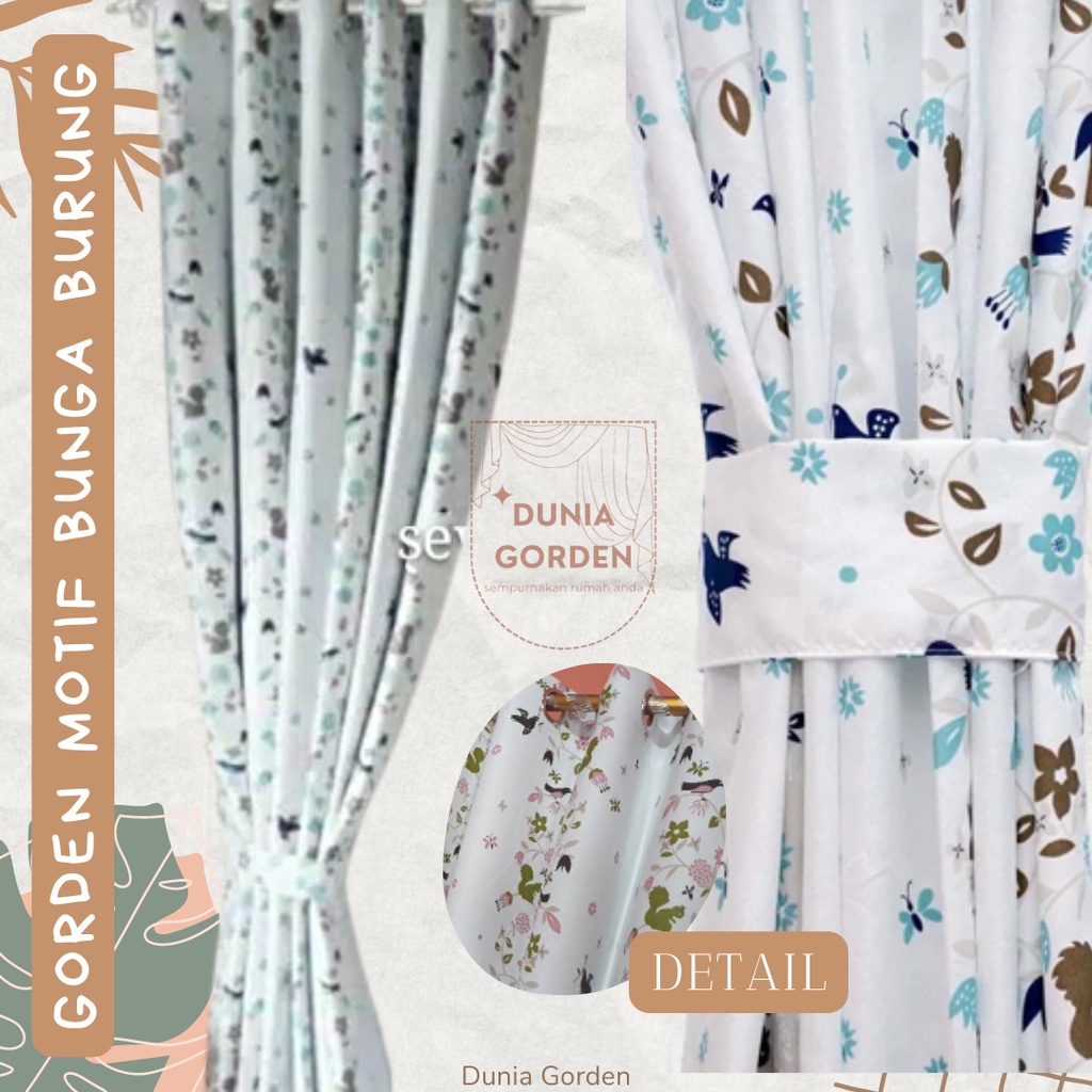 [COD] Gorden Blackout Burung / Gorden Pintu / Gorden Murah / Gorden Series Burung / Korden Blackout 