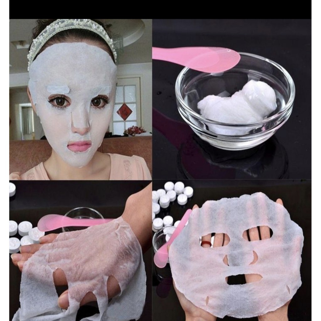 1 pc SATUAN BULAT Masker Wajah Tablet Kertas DIY Compressed Paper Mask Murah