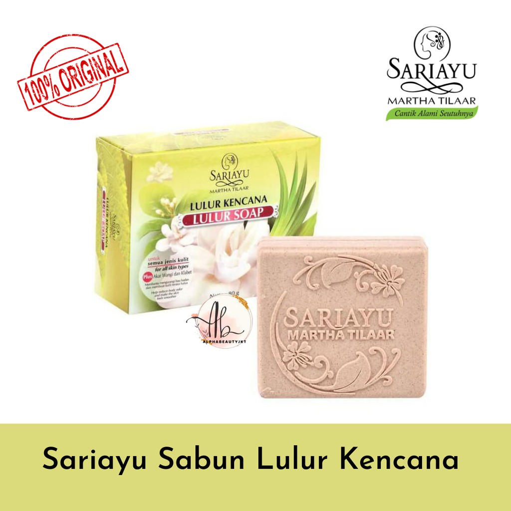Sariayu Sabun Lulur Kencana 80gr / Natural Soap/ Sariayu Soap / Body scrub Soap