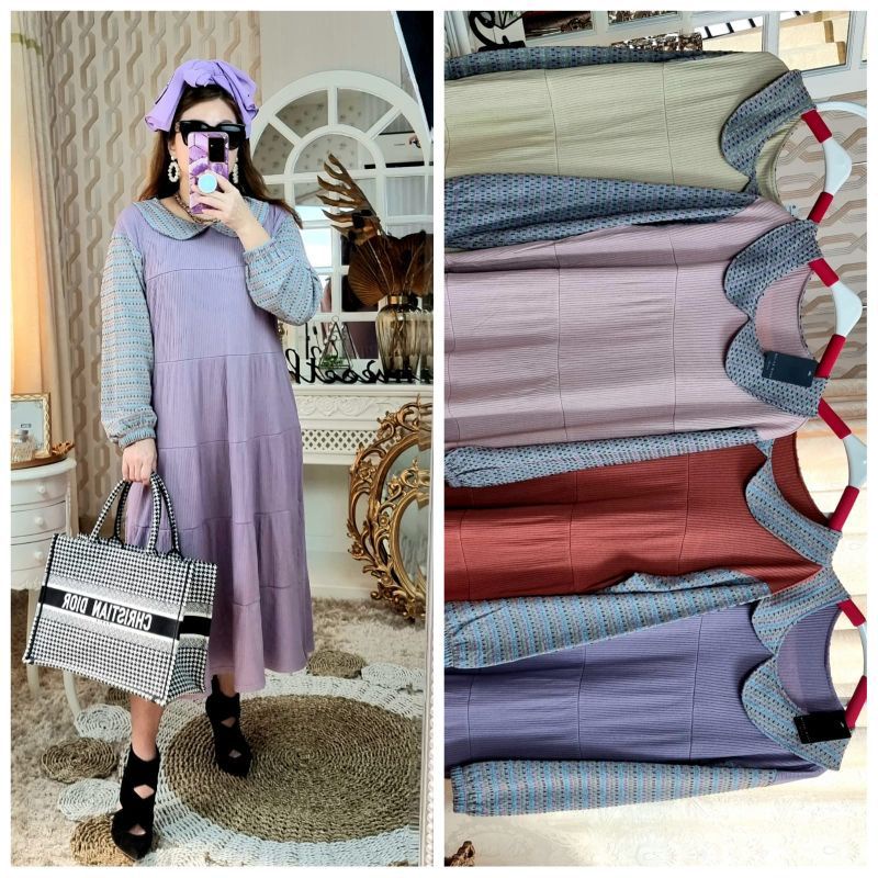 TUNIK SALSABILA | MIDI DRESS | LONG TUNIK KNIT