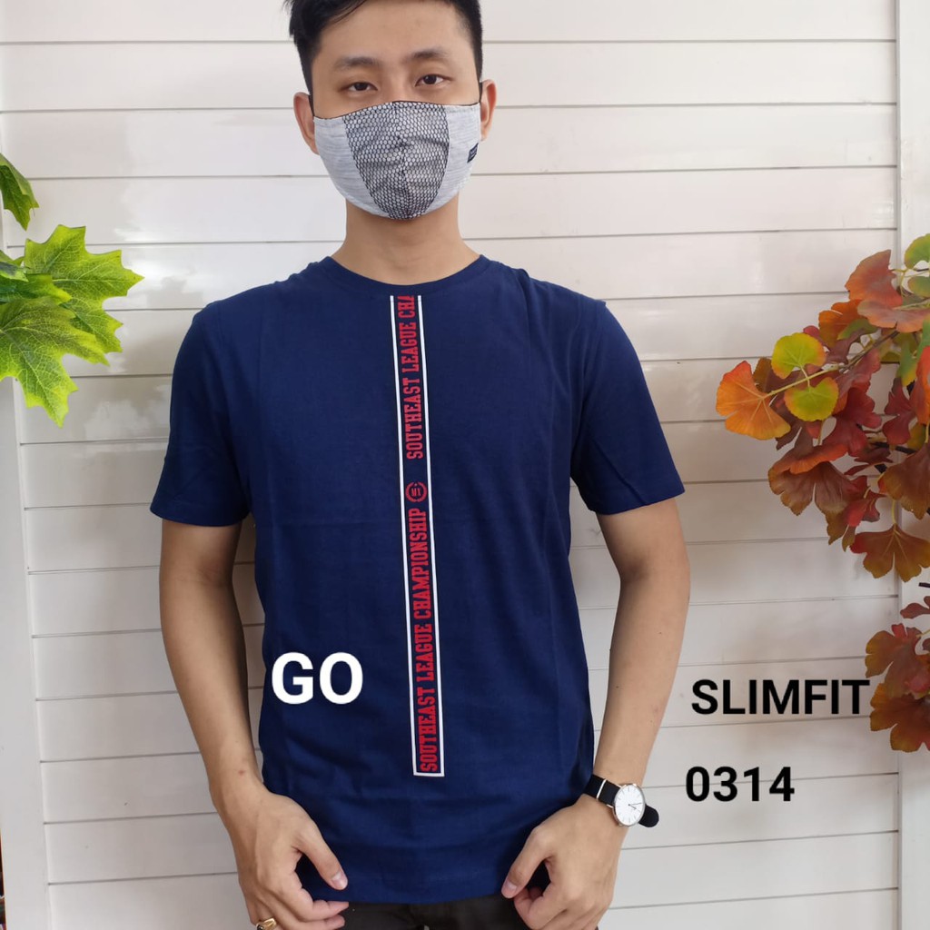 gos MAXMILLIAN KAOS A (Slimfit) Pakaian Pria Atasan Kaos Oblong Original Lengan Pendek