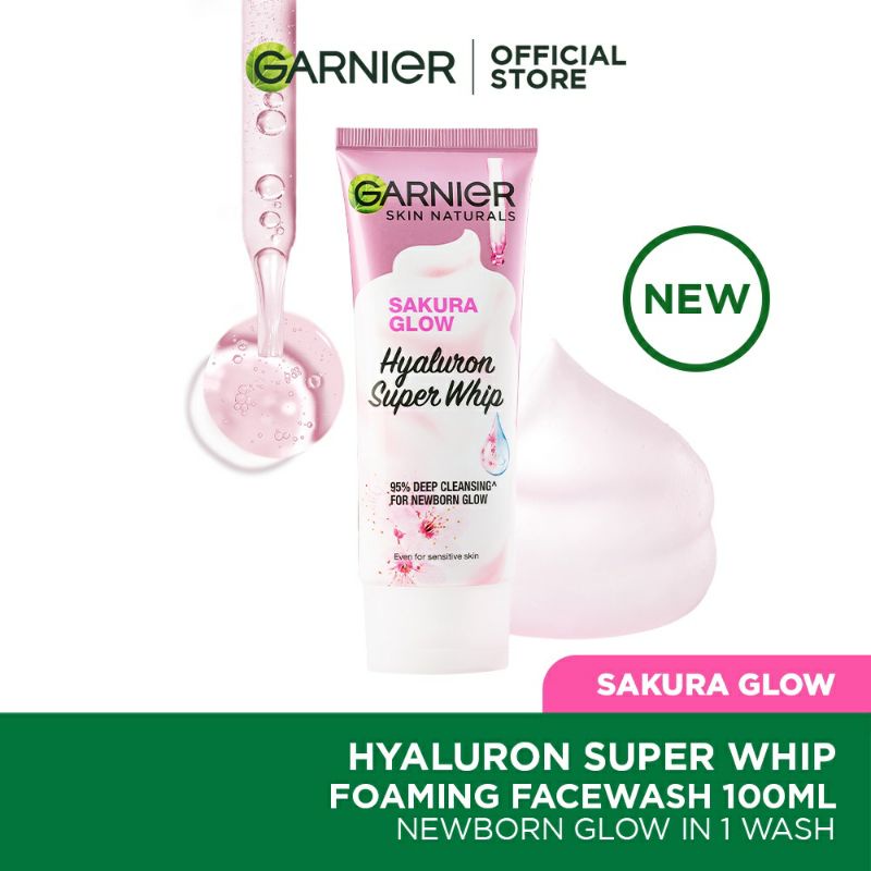 Garnier Facial Foam Bright Complete/Pure Active Scrub/Sakura White/Sakura Glow - 100% original