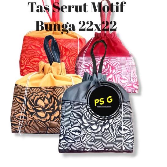 

➬ tas serut hajatan motif 22x22 Bunga (12pcs) ➸