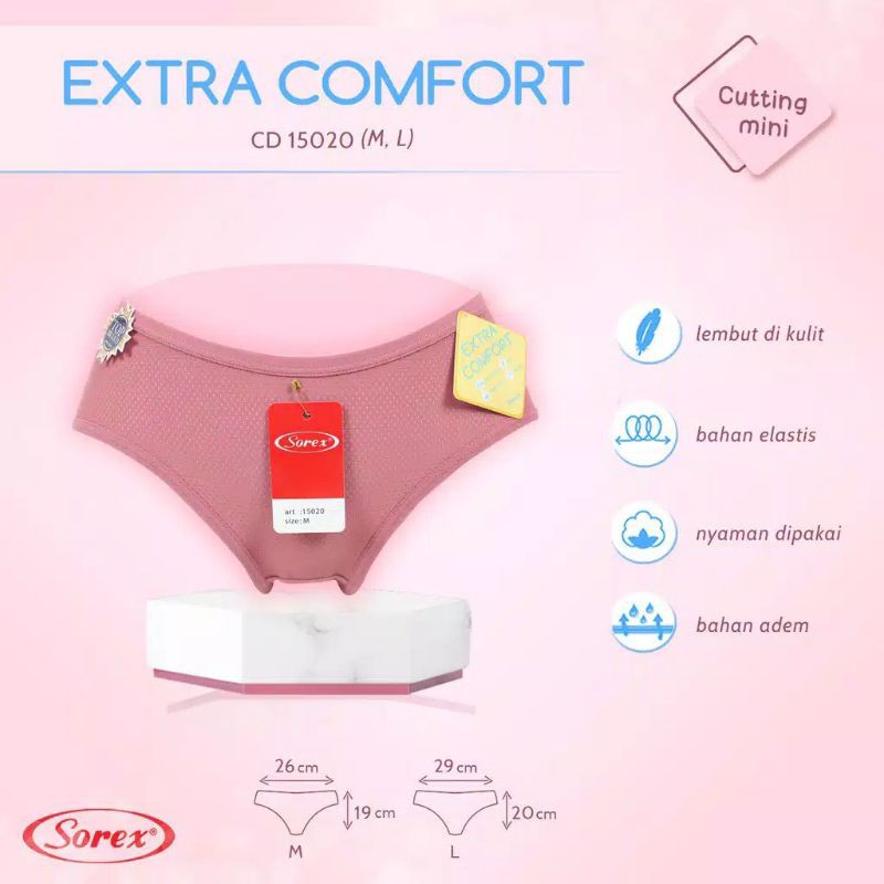 SOREX CD wanita Pori pori MINI 15020 EXTRA  COMFORT