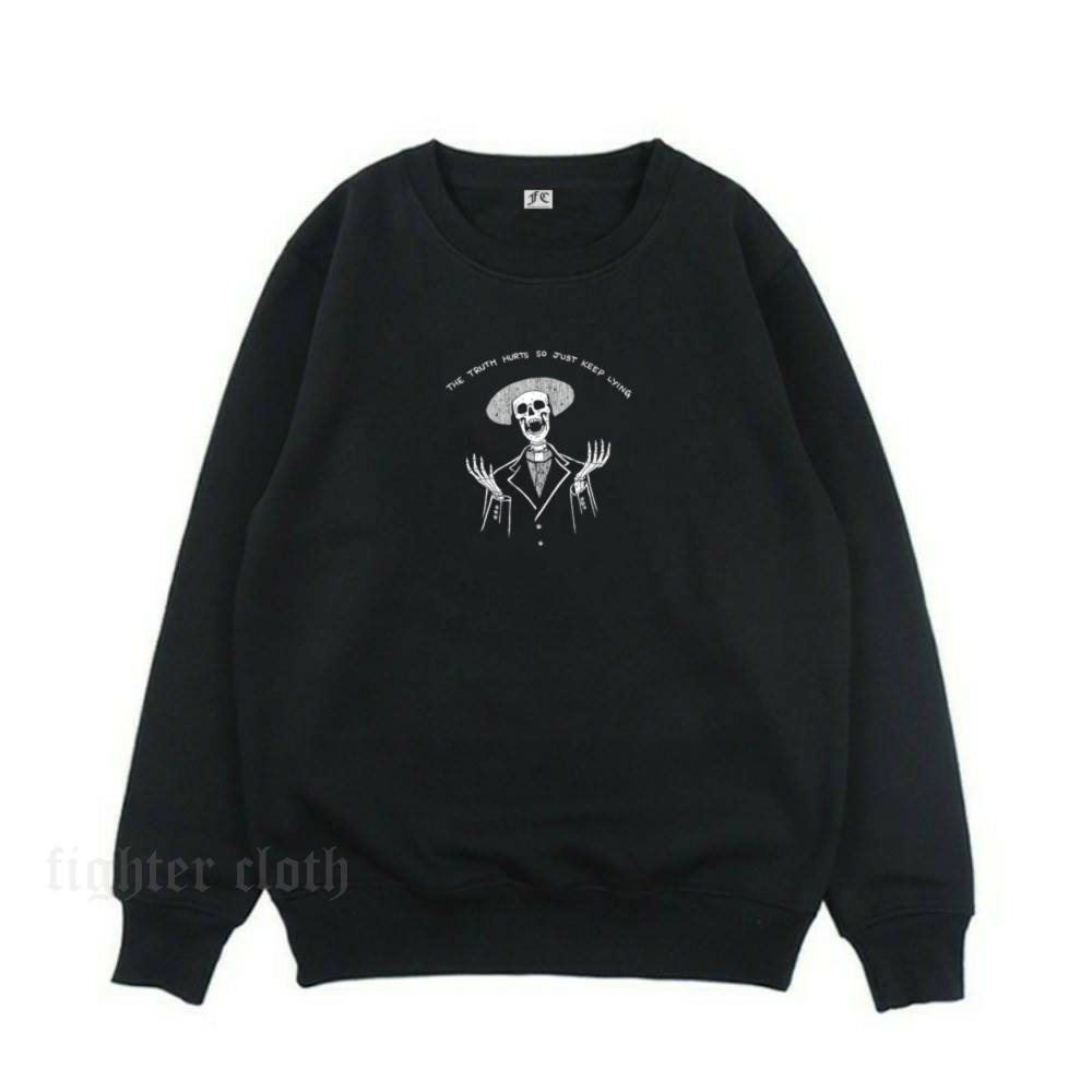 Mozzaproject Crewneck Sweatshirt Pria Wanita Black Series